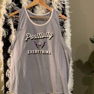 Old Navy Active "Positivity" Gray Tank Top XXL